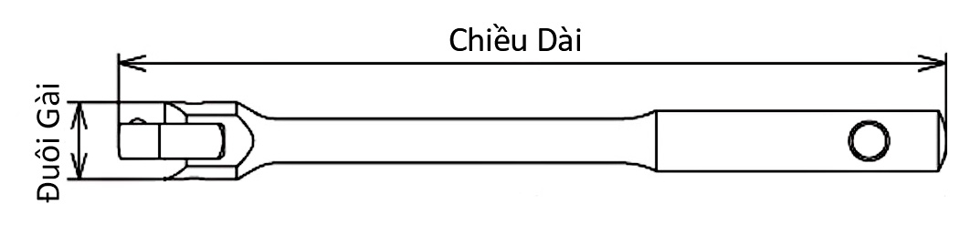 Cần Tuýp Lắt Léo 3/8Inch FPC SPH-341_drawing