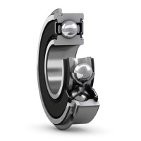 Vòng Bi Cầu Rãnh Sâu Có Vòng Chặn SKF 6205-2RSHNR (25x52x15) Hai Nắp Cao Su Tiếp Xúc