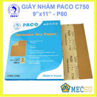 Giấy Nhám Khô PACO C750 9"x11" Độ Nhám 80