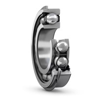 Vòng Bi Cầu Rãnh Sâu SKF 210-ZNR (50x90x20) Nắp Chắn Thép (Một Bên)