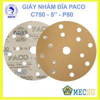 Giấy Nhám Dĩa Đế Lông PACO C750 5" Độ Nhám 80