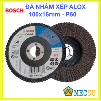 Đá nhám xếp Alox P60 Ø100mm Bosch 2608601676