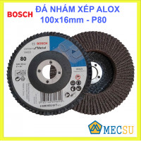 Đá nhám xếp Alox P80 Ø100mm Bosch 2608601677