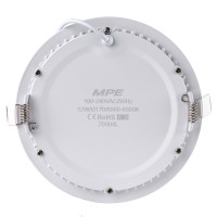 Đèn Led Panel Âm Trần Nhôm Mặt Tròn 12W Ánh Sáng Trắng MPE RPL-12T