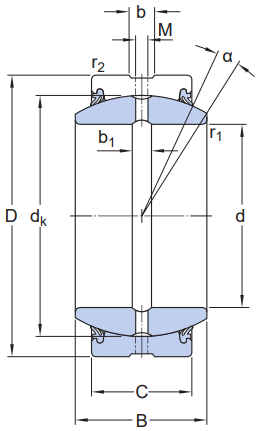 Vòng Bi Mắt Trâu SKF GEZ 200 ES-2RS_drawing