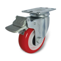 Bánh Xe PU 3Inch-90Kg/Bánh Ethos 273URY075P01 (Xoay Có Khóa)