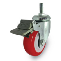 Bánh Xe PU 3Inch-90Kg/Bánh Ethos 273URY075T12 (Xoay Có Khóa)