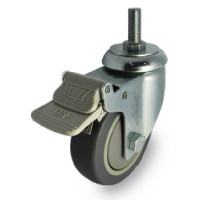 Bánh Xe Cao Su 3Inch-75Kg/Bánh Ethos 273TPY075T12 (Xoay Có Khóa)