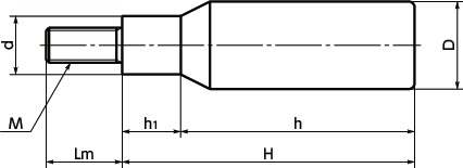 Tay Nắm Nhôm Ren Ngoài M5 NBK Dòng HS_drawing