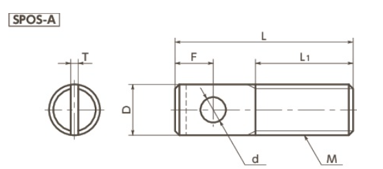 Bulong Đầu Dẹt Inox SUS303 M3x10 NBK Dòng SPOS A_drawing