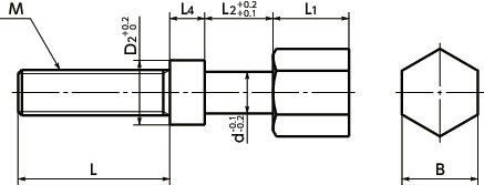 Bulong Điều Chỉnh M8x30 NBK Dòng SAT_drawing