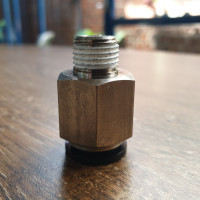 [Ngừng Kinh Doanh] Đầu Nối Khí Thẳng Ren Ngoài Phi 12 mm - PT1/4 Đen Airtac PC1202D