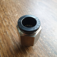 [Ngừng Kinh Doanh] Đầu Nối Khí Thẳng Ren Ngoài Phi 12 mm - PT1/4 Đen Airtac PC1202D