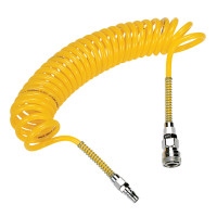 Dây Hơi Khí Nén Xoắn Phi 8 (8x5mm) Dài 5m Màu Vàng CDC UC 0850-5C