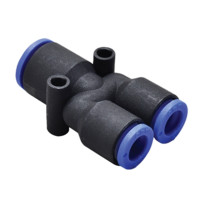 Đầu Nối Nhanh Khí Nén Chữ Y Phi 6x4 mm Màu Đen CDC MPW 0604