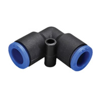 Đầu Nối Nhanh Khí Nén Cong Phi 6 mm Màu Đen CDC MPUL 06