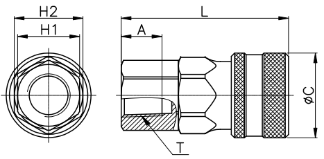 Khớp Nối Nhanh Khí Nén Bi Cái Ren Trong Rc1/2 CDC SF 400_drawing
