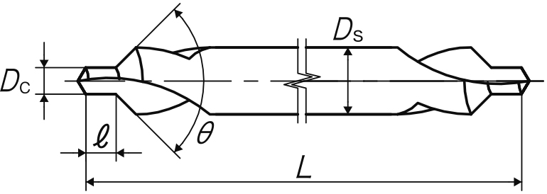 Mũi Khoan Tâm CE-QL V L100 4x90ﾟx10 YAMAWA VCL4.0Z_drawing