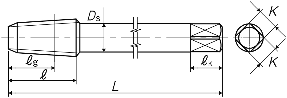 Mũi Taro Tay LS 2 L200 PT 1/4''-19 YAMAWA L20T04-_drawing