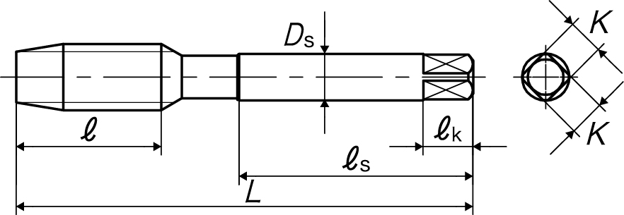 Mũi Taro Thẳng PM-PO P4 M12x1.75 YAMAWA PY012PSDPB_drawing