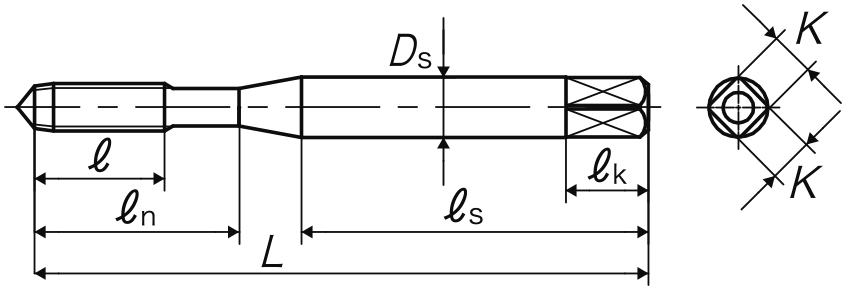 Mũi Taro Ép R+V G4 M1.6x0.35 YAMAWA RVP41.6DP_drawing