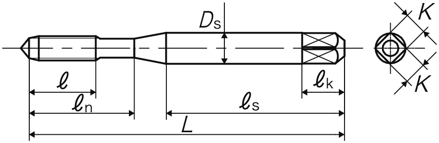 Mũi Taro Xoắn SP P1 2''-56 YAMAWA SPPUN2E_drawing