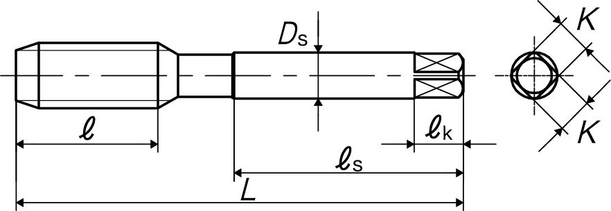 Mũi Taro Xoắn SP LH P2 M12x1 Ren Trái YAMAWA SPQ012M--L_drawing