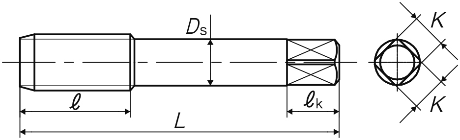 Mũi Taro Xoắn SP 2 PS 3/8''-19 YAMAWA SH2P06-_drawing