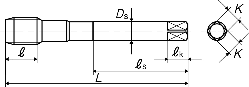 Mũi Taro Thẳng ZET-B P3 M10x1.5 YAMAWA ZETBMR010O_drawing