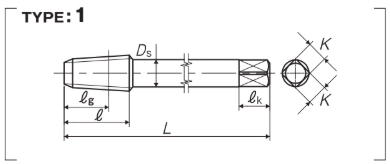 Mũi Taro Xoắn LS-SP 2 L100 PT 1/8''-28 YAMAWA SH2T02KL10_drawing