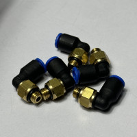Đầu Nối Nhanh Khí Nén Cong Đen Phi 4 mm Ren Ngoài M6 CDC MPL 04M6