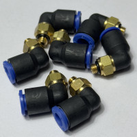Đầu Nối Nhanh Khí Nén Cong Đen Phi 6 mm Ren Ngoài M5 CDC MPL 06M5