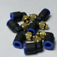 Đầu Nối Nhanh Khí Nén Cong Đen Phi 6 mm Ren Ngoài M6 CDC MPL 06M6
