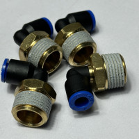 Đầu Nối Nhanh Khí Nén Cong Đen Phi 6 mm Ren Ngoài 3/8