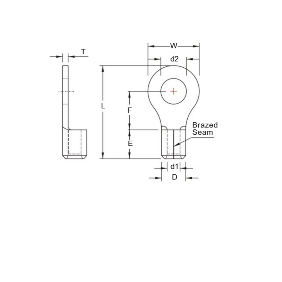 Cosse Tròn Trần 14mm2 KST RNB14-4_drawing