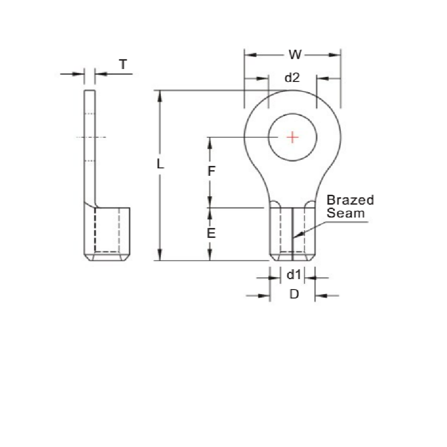 Cosse Tròn Trần 325mm KST RNB325-14_drawing