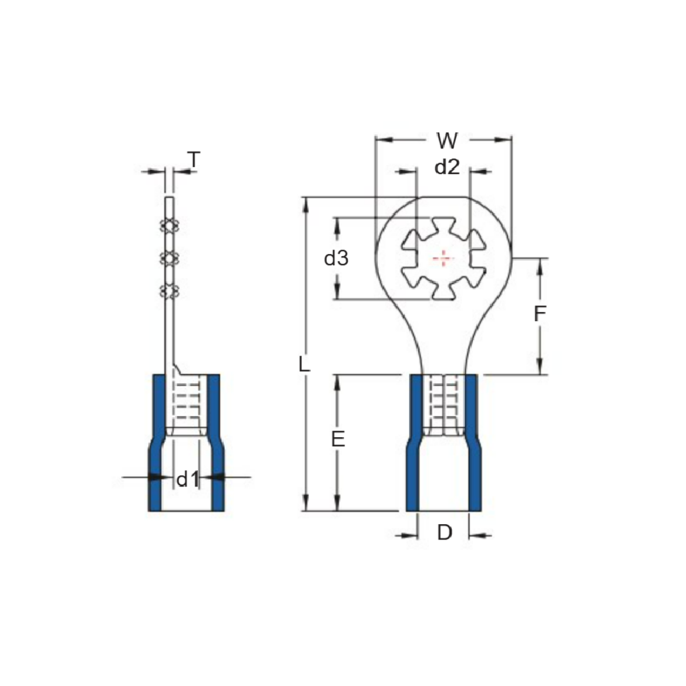 Đầu Cosse Tròn KST STRV2-5_drawing