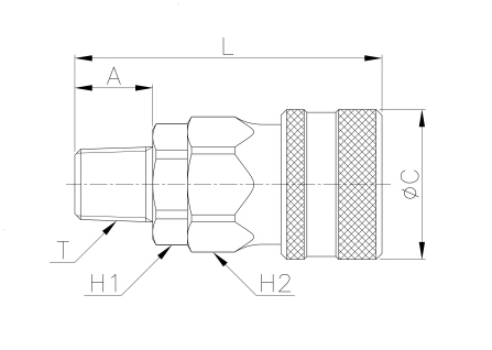 Đầu Nối Nhanh Bi CDC SM600_drawing