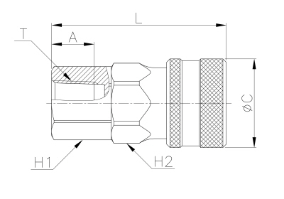 Đầu Nối Nhanh Bi CDC SF30_drawing