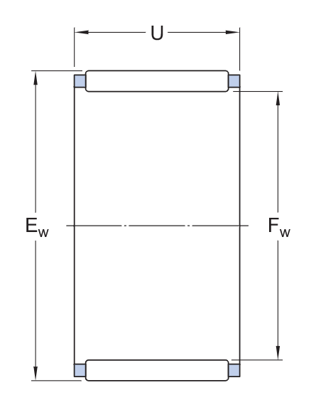 Vòng Bi Kim Với Lồng Giữ 16x20x17mm SKF K 16X20X17_drawing
