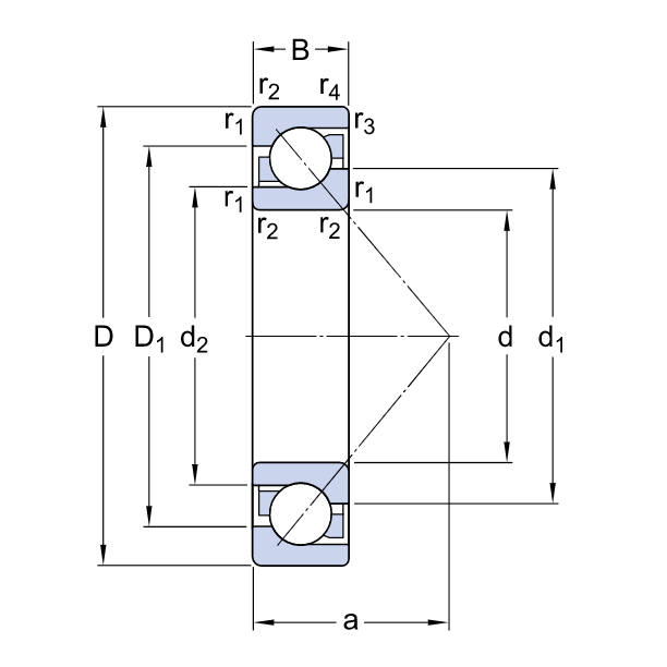 Vòng Bi SKF PER.7907 CDGATP/P4B_drawing