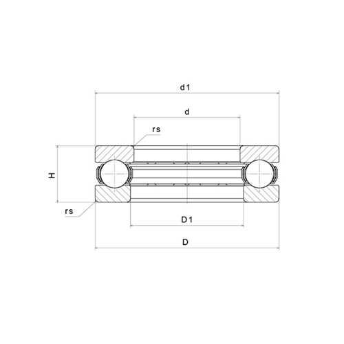 Vòng Bi Cầu Chặn Trục 10x24x9 mm NTN 51100_drawing