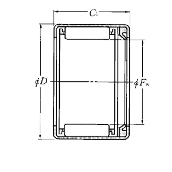 Vòng Bi Kim Vỏ Dập 14x20x14 mm NTN HK1414L/3AS_drawing