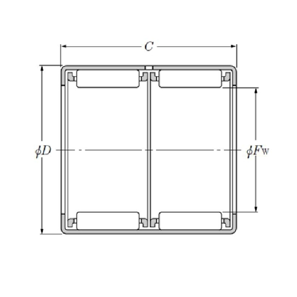 Vòng Bi Kim Vỏ Dập 16x22x22 mm NTN HK1622ZWD_drawing