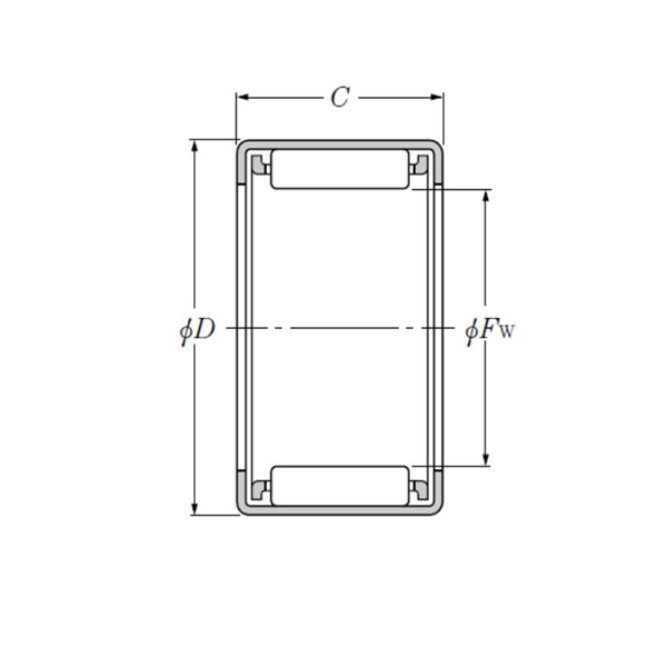 Vòng Bi Kim Vỏ Dập 30x37x20 mm NTN HK3020FD_drawing