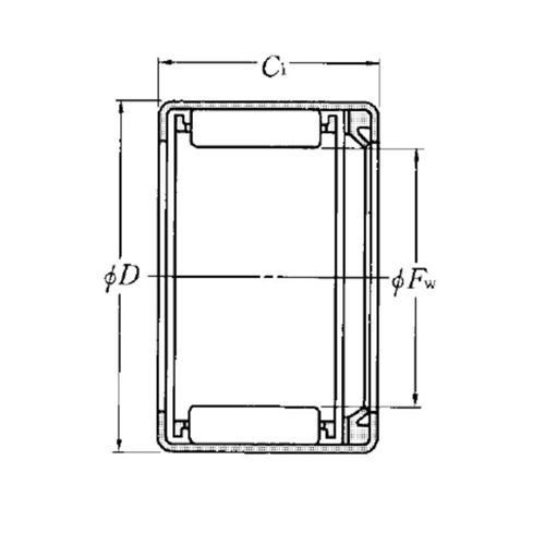 Vòng Bi Kim Vỏ Dập 15x22x13 mm NTN HMK1513L/3AS_drawing