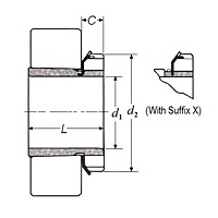 Ống Lót Rút d 70mm NTN H2316X_drawing