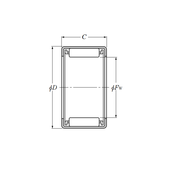 Vòng Bi Kim 25x32x30 mm NTN 7E-HKS25X32X30/8A_drawing