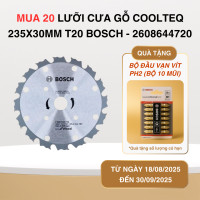 Lưỡi Cưa Gỗ CoolTeq 235X30mm T20 Bosch 2608644720