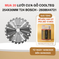 Lưỡi Cưa Gỗ CoolTeq 254X30mm T24 Bosch 2608644721